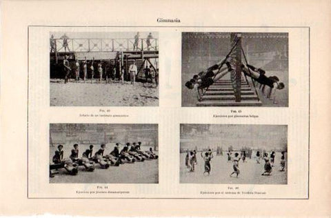LAMINA V39925: Ejercicios de gimnasia de Belgica y de Dinamarca
