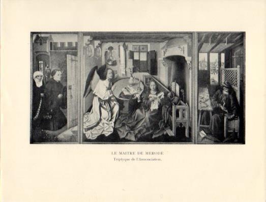 LAMINA V40348: Triptyque de l'Annonciation, Le Maitre de Merode
