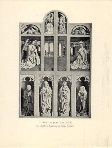 LAMINA V40344: Le retable de l'Agneau mystique ferme, Hubert et Jean Van Eyck