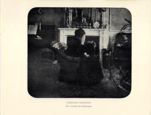LAMINA V40358: En Ecoutant du Schumann, Fernand Khnopff