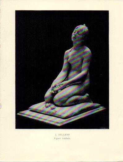 LAMINA V40380: Figure tombale, J. Dillens
