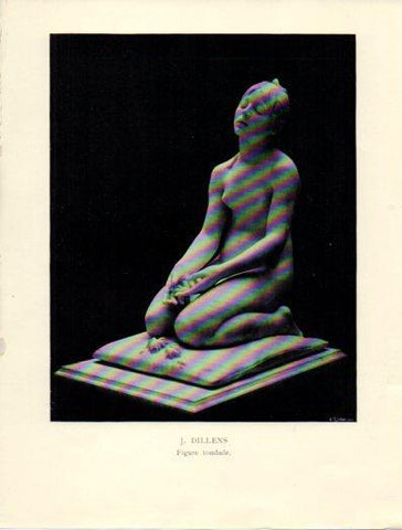 LAMINA V40380: Figure tombale, J. Dillens