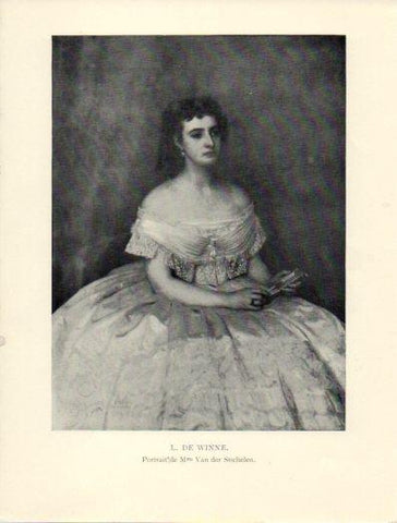 LAMINA V40375: Portrait de Mme. Van der Stichelen, L. de Winne