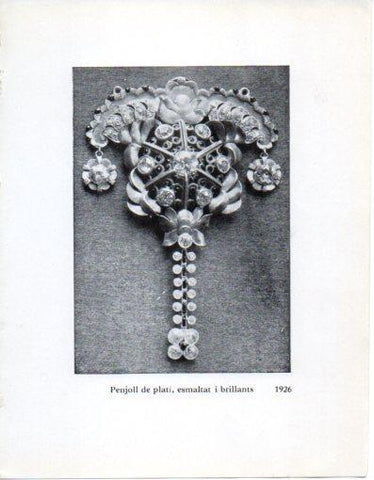 LAMINA V40304: Jaume Mercade, Penjoll de plati esmaltat i brillants 1926