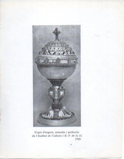 LAMINA V40301: Jaume Mercade, Copo d'argent esmalts i pedreria 1925