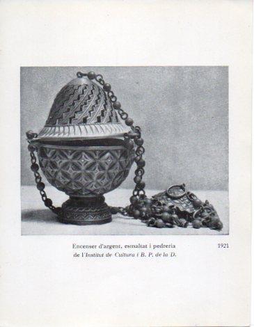 LAMINA V40291: Jaume Mercade, Encenser d'argent esmaltat i pedreria 1921