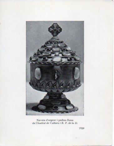 LAMINA V40287: Jaume Mercade, Naveta d'argent i pedres lluna 1920