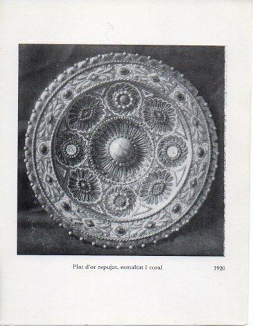 LAMINA V40286: Jaume Mercade, Plat d'or repujat, esmaltat i coral 1920
