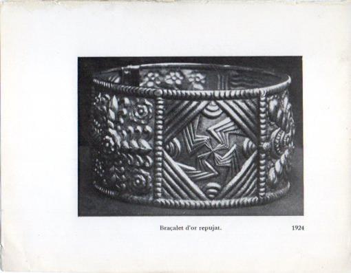 LAMINA V40306: Jaume Mercade, Braçalet d'or repujat 1924