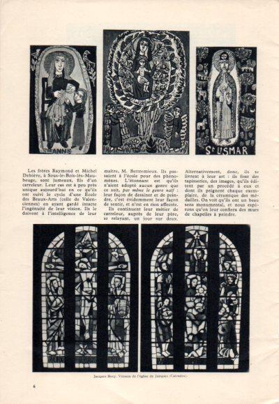 LAMINA V40317: Jacques Bony. Vitraux de l'eglise de Jurques