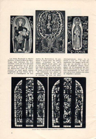 LAMINA V40317: Jacques Bony. Vitraux de l'eglise de Jurques