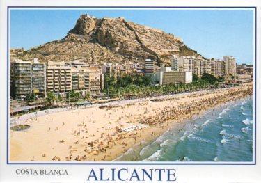 POSTAL PV10232: Playa de Postiguet en Alicante