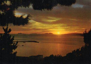 POSTAL PV10225: Islas Cies, puesta de sol. Vigo