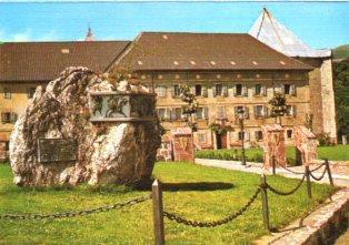 POSTAL PV10348: Real Colegiata de Roncesvalles, Fachada principal de la Colegiata