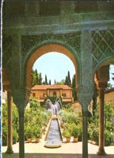 POSTAL PV10311: Detalle del Patio de la Acequia del Generalife, Granada