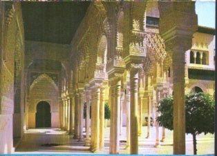 POSTAL PV10306: Galeria del Patio de los Leones, La Alhambra Granad