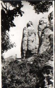 POSTAL PV10335: Monasterio de Montserrat. Peñascos junto al 5º Misterio de Dolor
