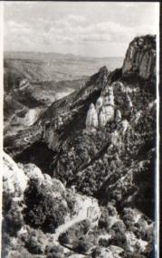 POSTAL PV10334: Monasterio de Montserrat. Camino de la Santa Cueva