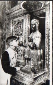 POSTAL PV10327: Monasterio de Montserrat. Homenaje matutino de un paje de la Virgen