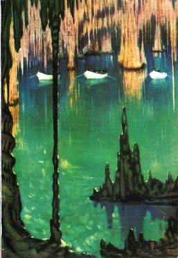 POSTAL PV10184: Cuevas del Drach en Mallorca. Lago Martel 