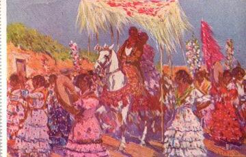 POSTAL PV10053: Romeria del Rocio por M. Bertuchi