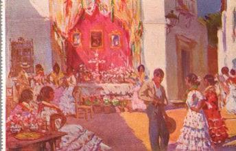 POSTAL PV10051: La Cruz de Mayo por M. Bertuchi