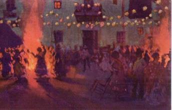 POSTAL PV10050: La verbena de San Juan por M. Bertuchi