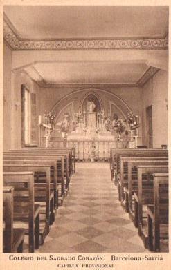 POSTAL PV10043: Capilla del Colegio del Sagrado Corazon en Barcelona