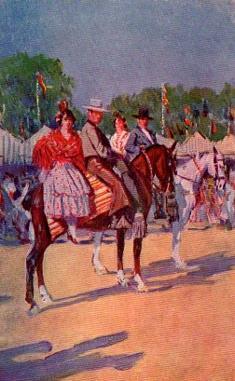 POSTAL PV10074: Grupas andaluzas por M. Bertuchi