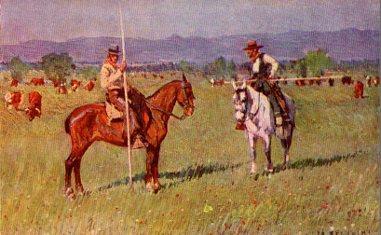 POSTAL PV10070: Garrochistas por M. Bertuchi
