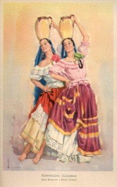 POSTAL PV10065: Ñiapangas Colombia, Rosa Belmonte y Maria Juillerat