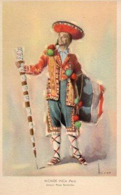 POSTAL PV10064: Alcaide Inca Peru, Joaquin Perez