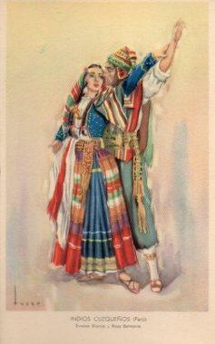 POSTAL PV10062: Indios Cuzqueños Peru, Ernesto Blanco y Rosa Belmonte