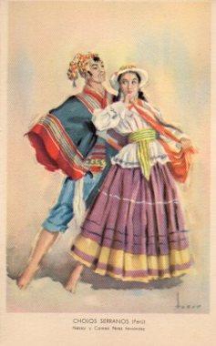 POSTAL PV10061: Cholos Serranos Peru, Nestor y Carmen Perez
