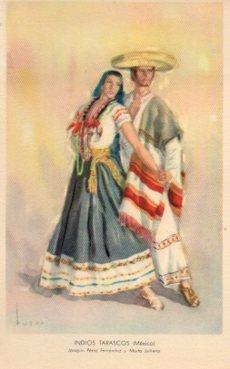 POSTAL PV10059: Indios Tarascos Mexico, Joaquin Perez y Marta Juillerat