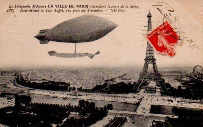 POSTAL PV09996: Dirigeable Militaire La Ville de Paris
