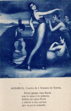 POSTAL PV10003: Alegrias por J. Romero de Torres