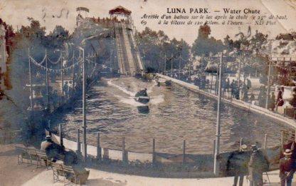 POSTAL PV09985: Luna Park, Water Chute