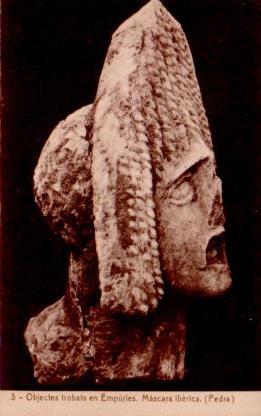 POSTAL PV09982: Mascara iberica, Ruines Empuries Girona