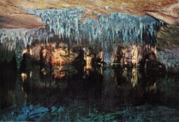 POSTAL PV10135: Cuevas del Drach en Mallorca. Lago Martel vista parcial