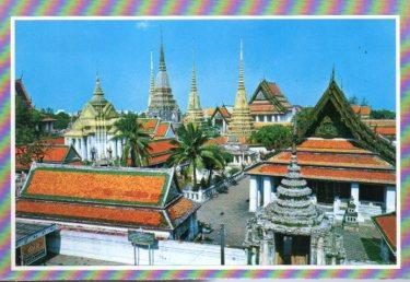 POSTAL PV10090: Bangkok, A bird's eye view of Wat Pho
