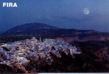 POSTAL PV10128: Vista de Fira, Grecia