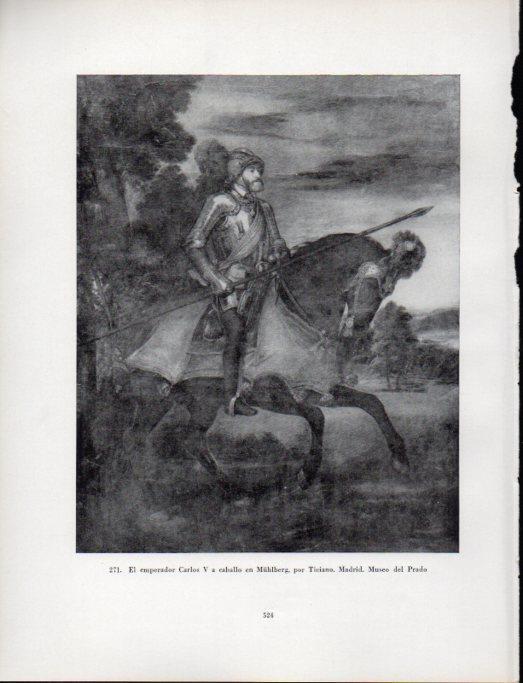 LAMINA V41094: Emperador Carlos V a caballo en Muhlberg por Ticiano