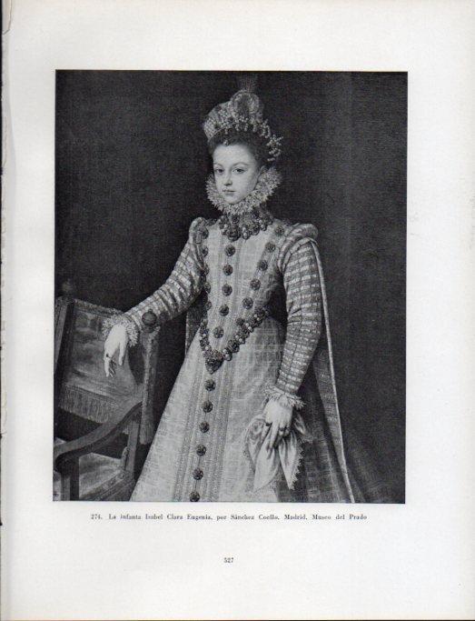 LAMINA V41096: La infanta Isabel Clara Eugenia por Sanchez Coello