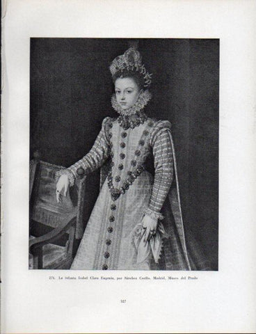 LAMINA V41096: La infanta Isabel Clara Eugenia por Sanchez Coello