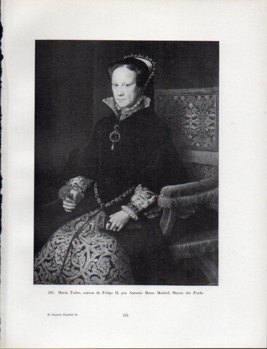 LAMINA V41099: Maria Tudor esposa de Felipe II por Antonio Moro