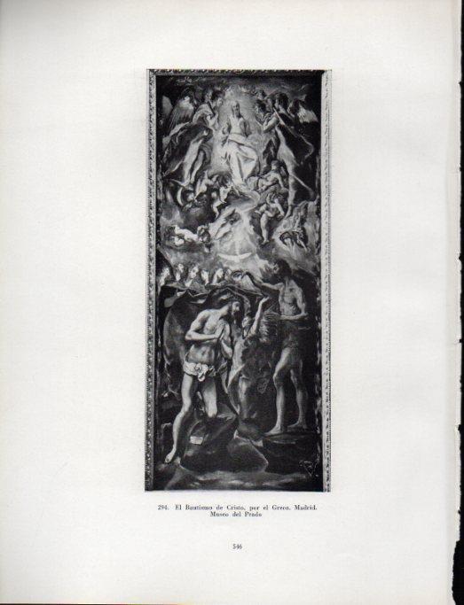 LAMINA V41106: El Bautismo de Cristo por el Greco