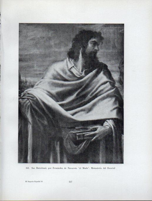 LAMINA V41091: San Bartolome por Fernandez de Navarrete el Mudo