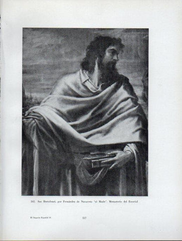 LAMINA V41091: San Bartolome por Fernandez de Navarrete el Mudo