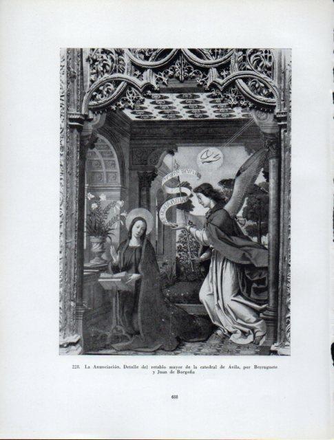 LAMINA V41074: La Anunciacion del retablo mayor de la Catedral de Avila